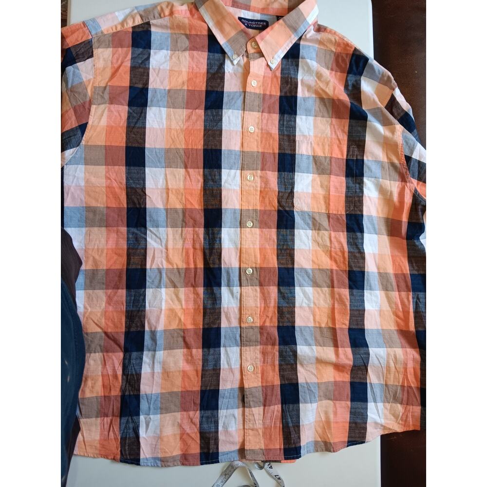 Roundtree & Yorkee Multicolor Men’s Long Sleeve Shirt Size 4XB M001 - Picture 4 of 6